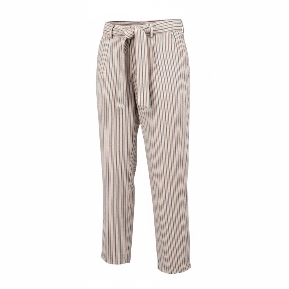 Banana Republic Avery Striped Ankle Pants Red Navy White Tie Waist Womens 0